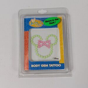 Vintage Disney Body Gem Tattoo Glow in the Dark Minnie Mouse Head